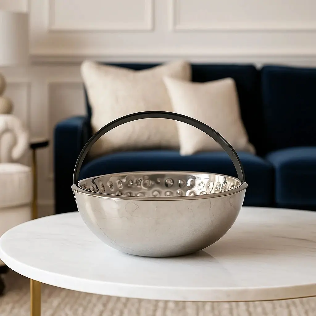 میوه خوری دسته چرمی متوسط حبابی