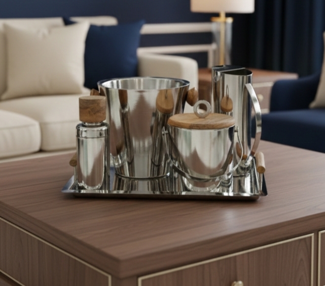 ست 5 تکه سینی و یخدان