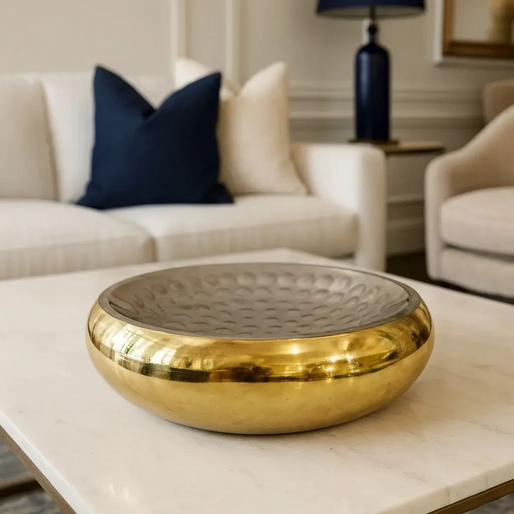 ظرف سرو دو رنگ حبابی بزرگ