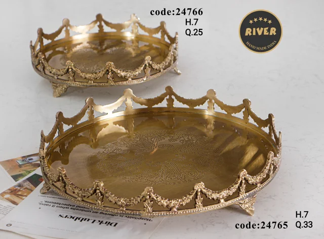 سینی گرد تاجی کوچک